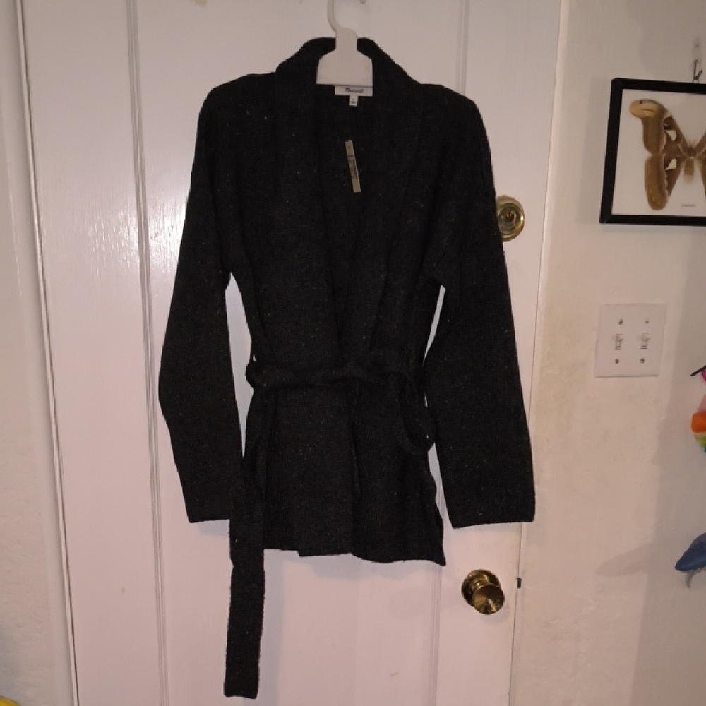 NWT Madewell | Charcoal Belted Cardigan